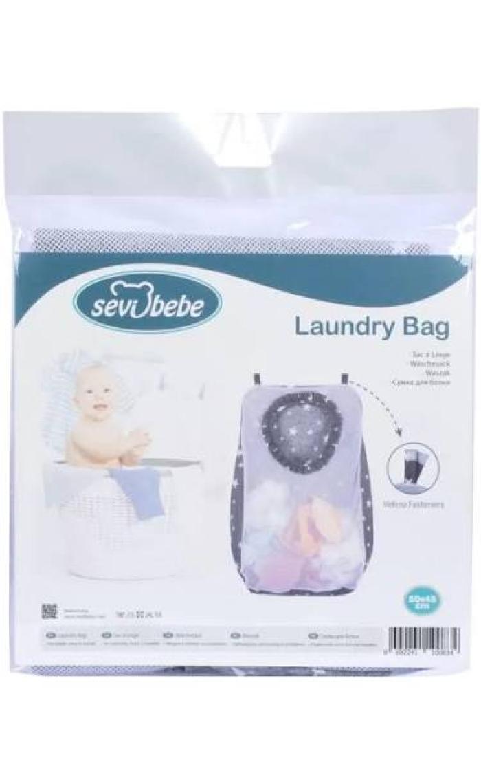 Sevi Bebe Kirli Çamaşır Torbası Art-83 Mavi Yıldız