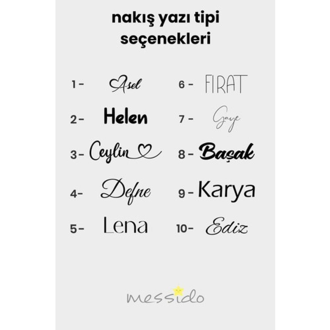 Messido Kişiye Özel Nakışlı Isimli Bebek Yastığı – Fırfırlı,  25X37 cm Bebek Yastık Yumuşak & Şık Tasarım