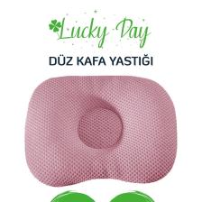 Kafa Yastığı Pembe Bebek Kafa Yastığı, Kafa Yastık, Bebek Yastığı, Organik Pamuk Kumaş