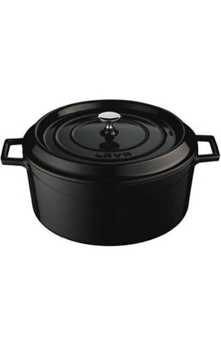 Lava Yuvarlak Tencere -Çap(Ø)28 Cm. Siyah