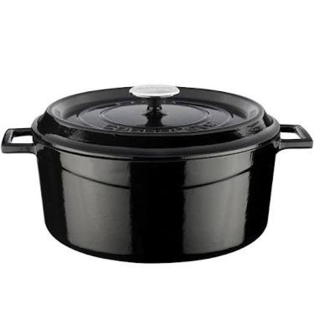 Lava Yuvarlak Tencere -Çap(Ø)28 Cm. Siyah