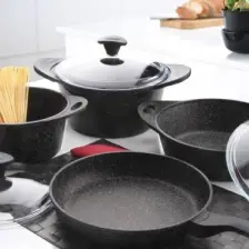 Falez Doa Cast Granit Döküm Set 7 Parça-Siyah