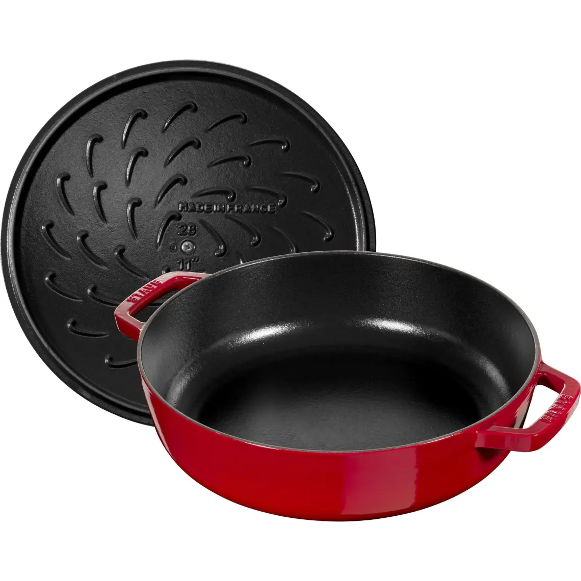 Staub Chistera Yağmur Efektli Döküm Tencere 24 cm Kiraz