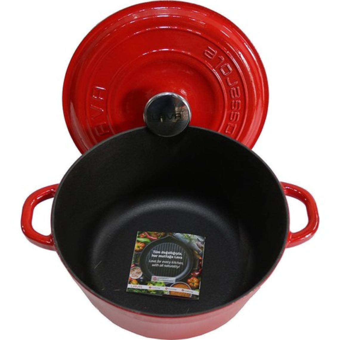Lava New Heritage Yuvarlak Kırmızı 26 cm Döküm Tencere