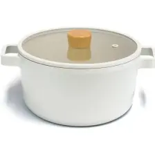 Neoflam Fika Cam Kapaklı Alüminyum Döküm Derin Tencere 26 x 13 cm.