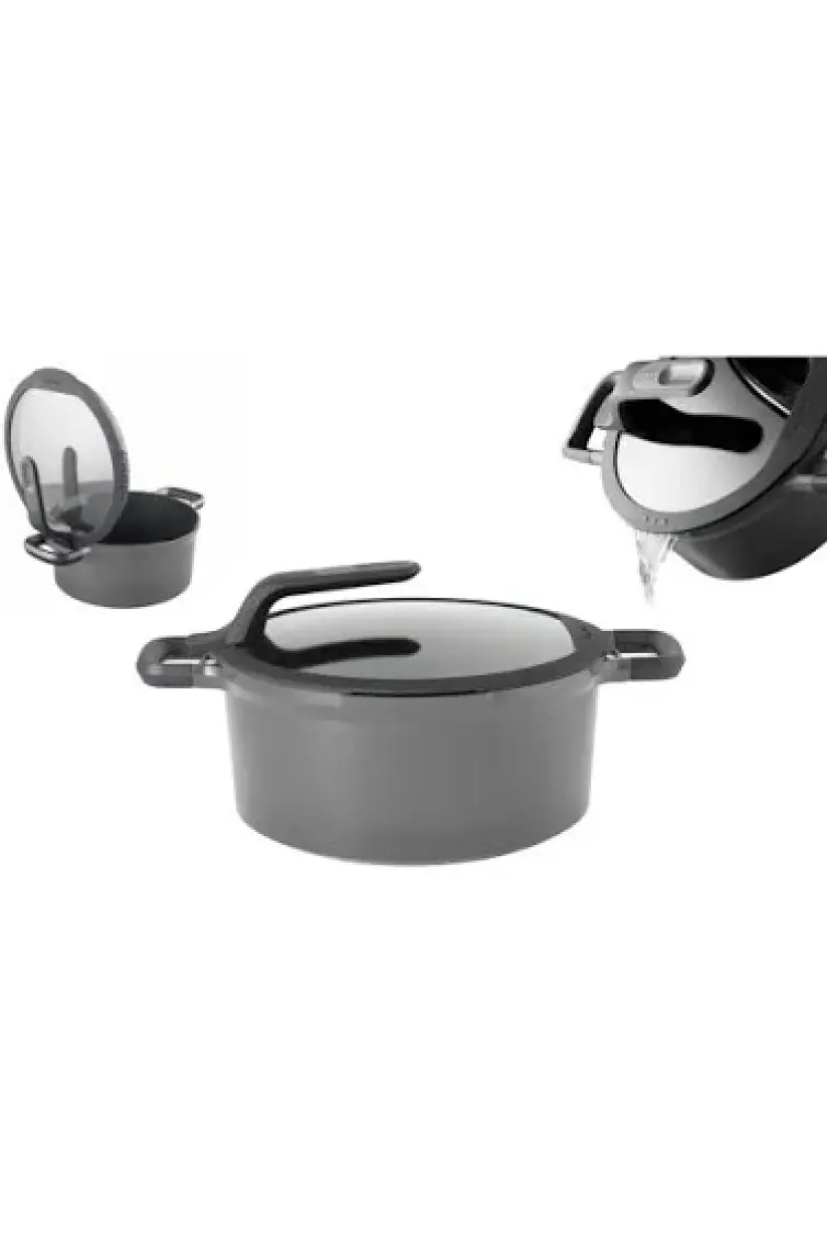 Berghoff Gem Stay Cool Pilav Tenceresi Gri 28 Cm