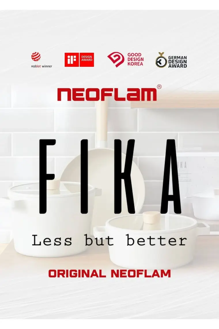 Neoflam Fika Cam Kapaklı Alüminyum Döküm Derin Tencere 26 x 13 cm.