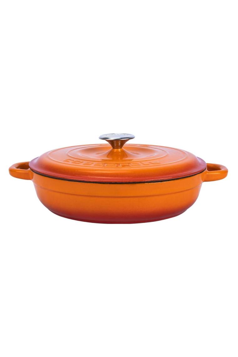 Lava New Heritage Turuncu 28 cm Döküm Çok Amaçlı Yayvan Tencere