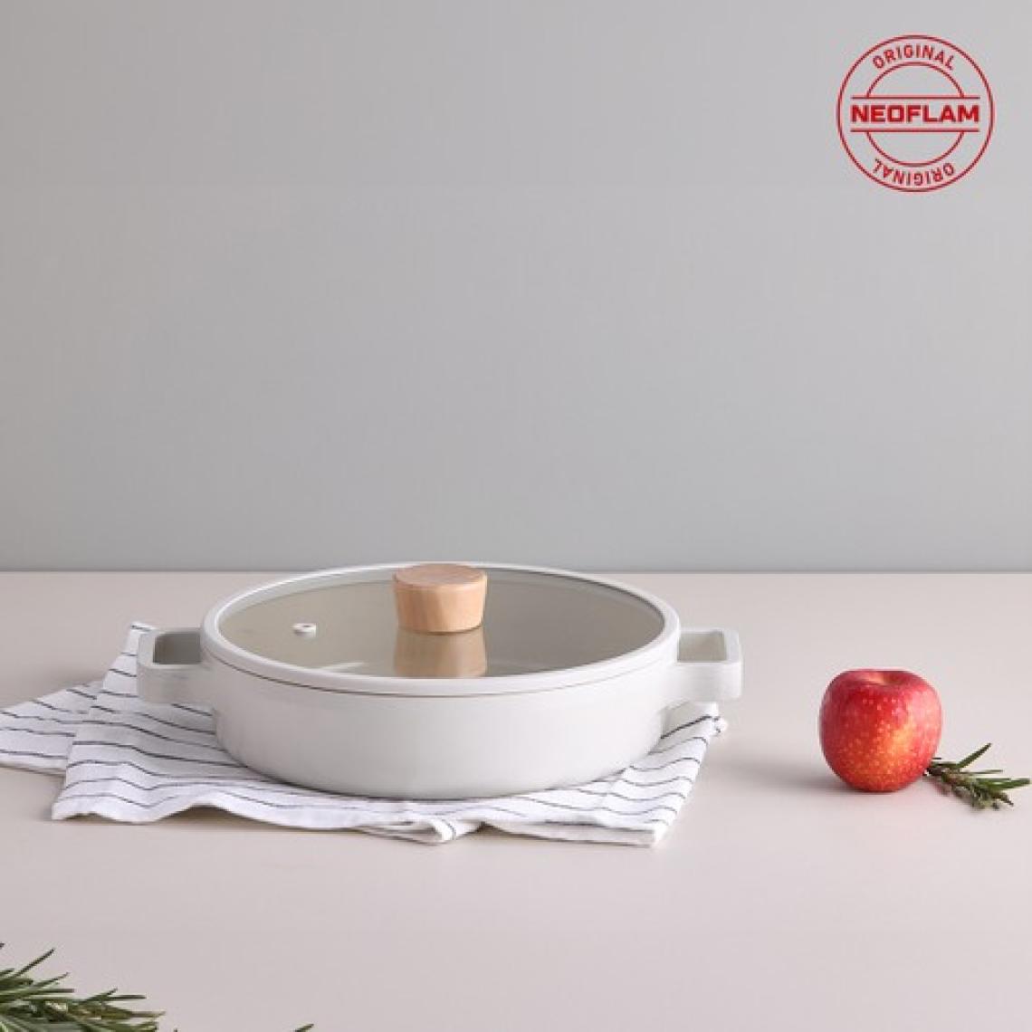 Neoflam Fika Bej 26 cm Döküm Sığ Tencere