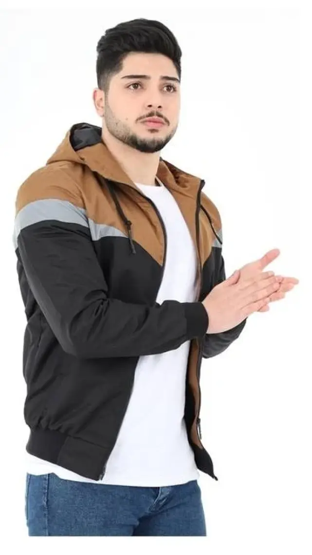 Stilkombin Bill Üçgen Parçalı Kapşonlu Mevsimlik Mont 1220