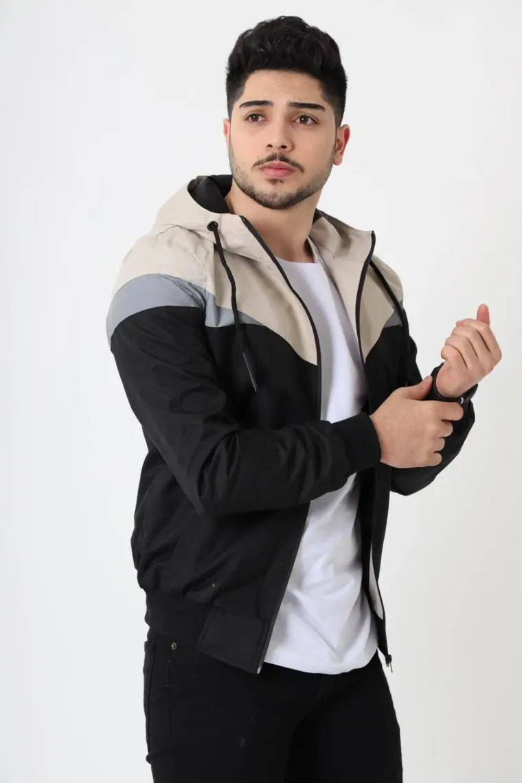 Stilkombin Bill Üçgen Parçalı Kapşonlu Mevsimlik Mont 1220