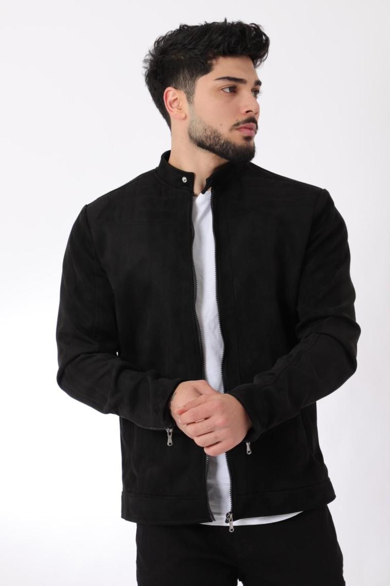 Stil Kombin Kol Detay Hakim Yaka Süet Mevsimlik Mont Bl 1710-60286