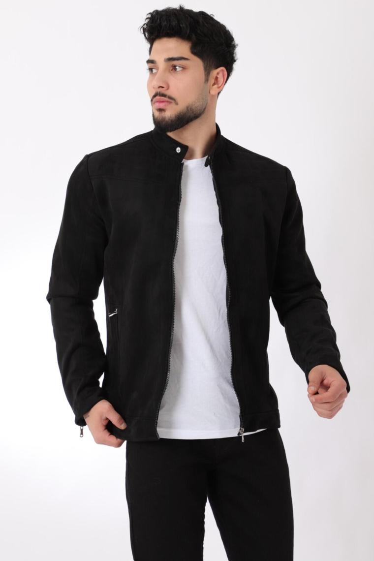 Stil Kombin Kol Detay Hakim Yaka Süet Mevsimlik Mont Bl 1710-60286