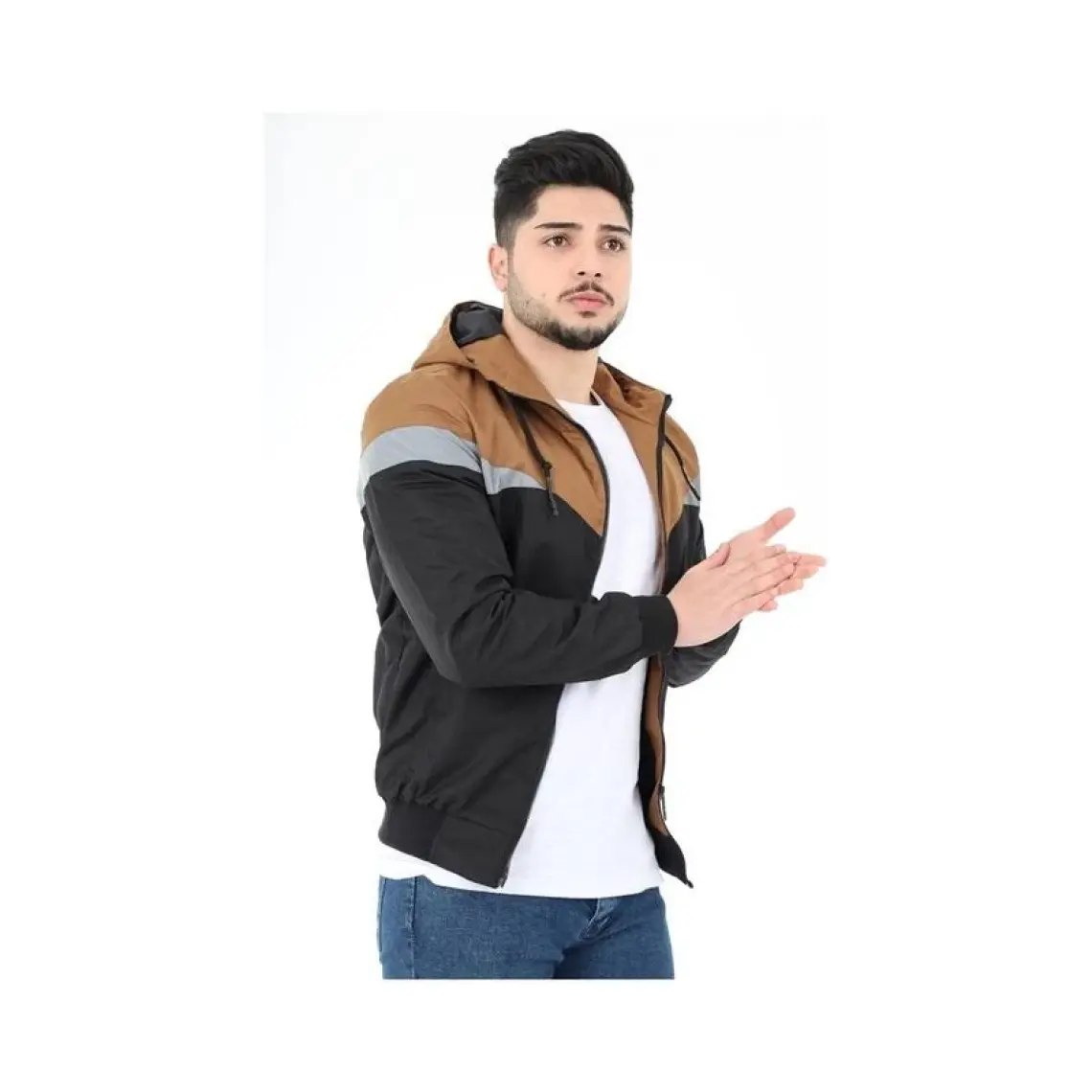 Stilkombin Bill Üçgen Parçalı Kapşonlu Mevsimlik Mont 1220