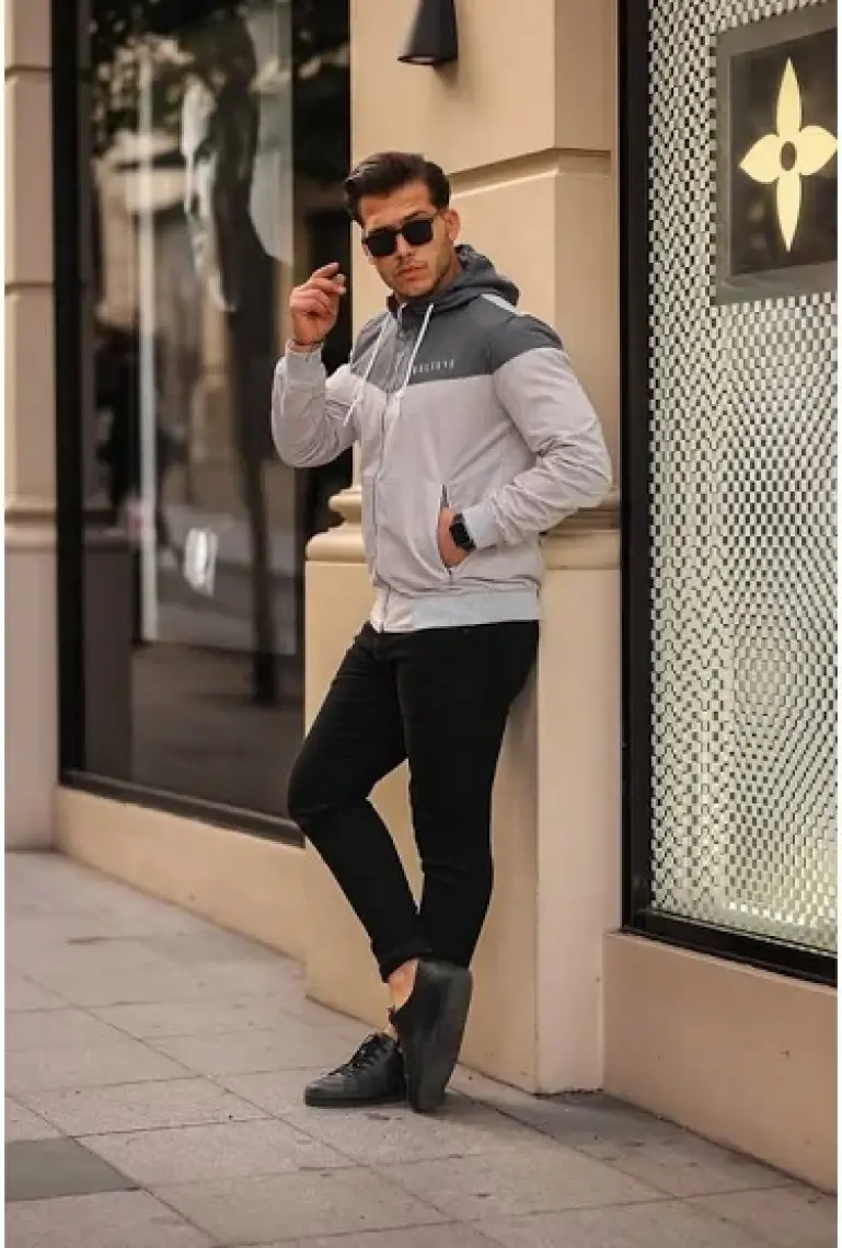 Stil Kombin Stil Kombin Parçalı Çift Renk Yağmurluk Mevsimlik Bl 1537
