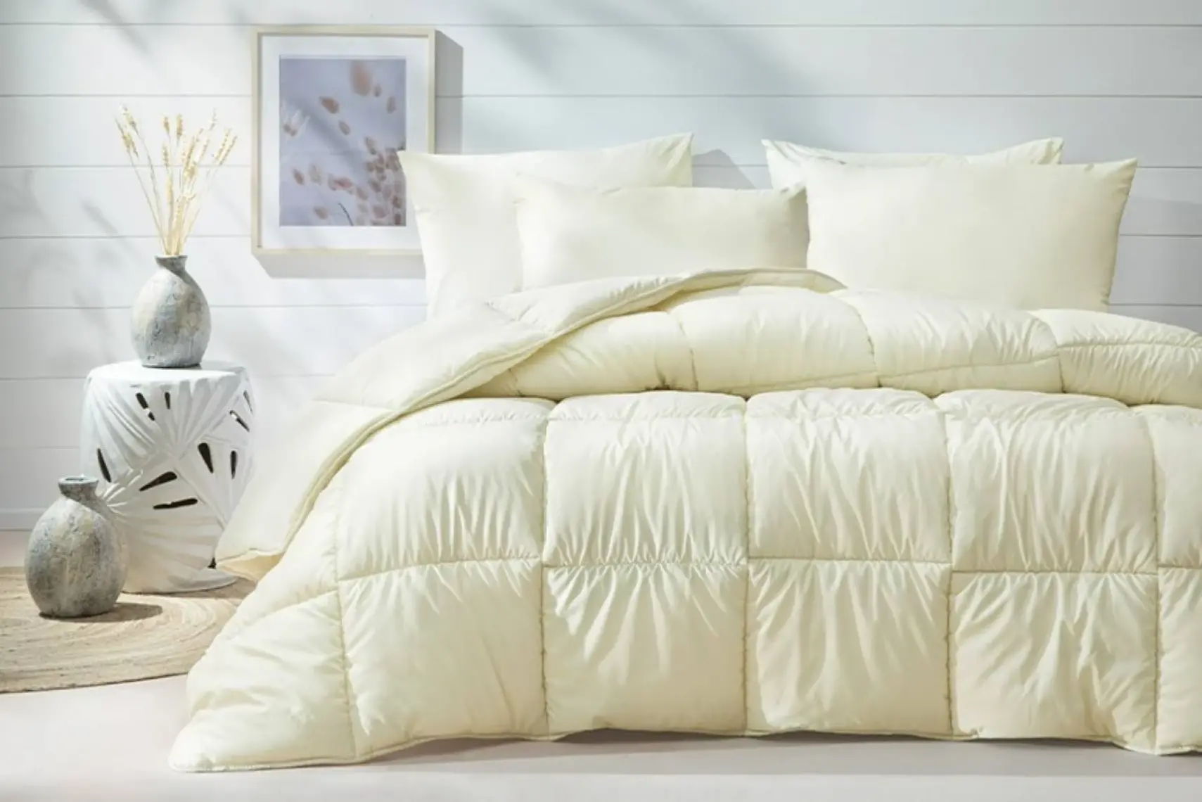 Yataş Bedding Macaron Çift Kişilik Yorgan - Yastık Set - Mavi
