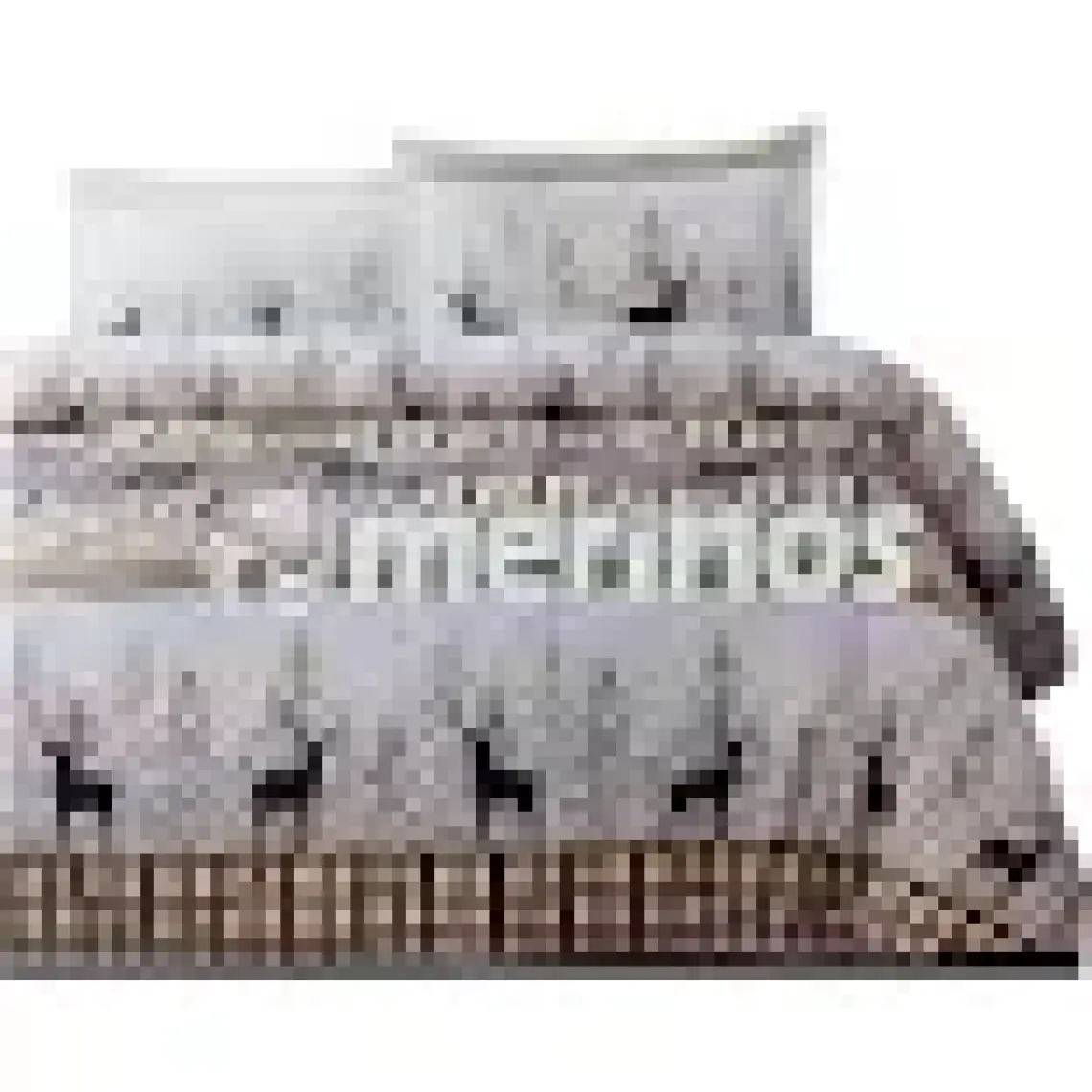 Merinos Comforter Yorgan Set Deer Bej Çift Kişilik 220x240 Cm