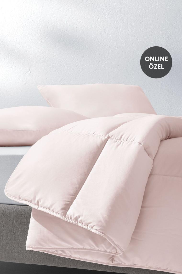 Yataş Macaron Çift Kişilik Yorgan Yastık Set Pembe