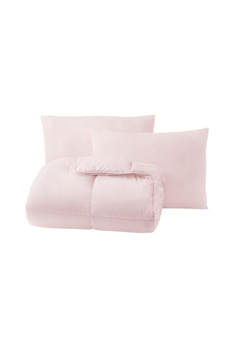 Yataş Macaron Çift Kişilik Yorgan Yastık Set Pembe