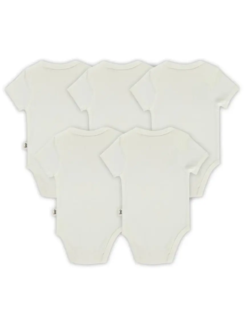 Civil Baby Bebek 5'li Çıtçıtlı Badi 12-36 Ay Beyaz