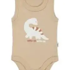 Civil Baby Erkek Bebek Çıtçıtlı Badi 1-36 Ay Sütlü Kahve