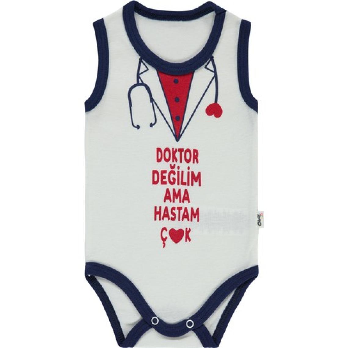 Civil Baby Erkek Bebek Çıtçıtlı Badi 1-36 Ay Lacivert