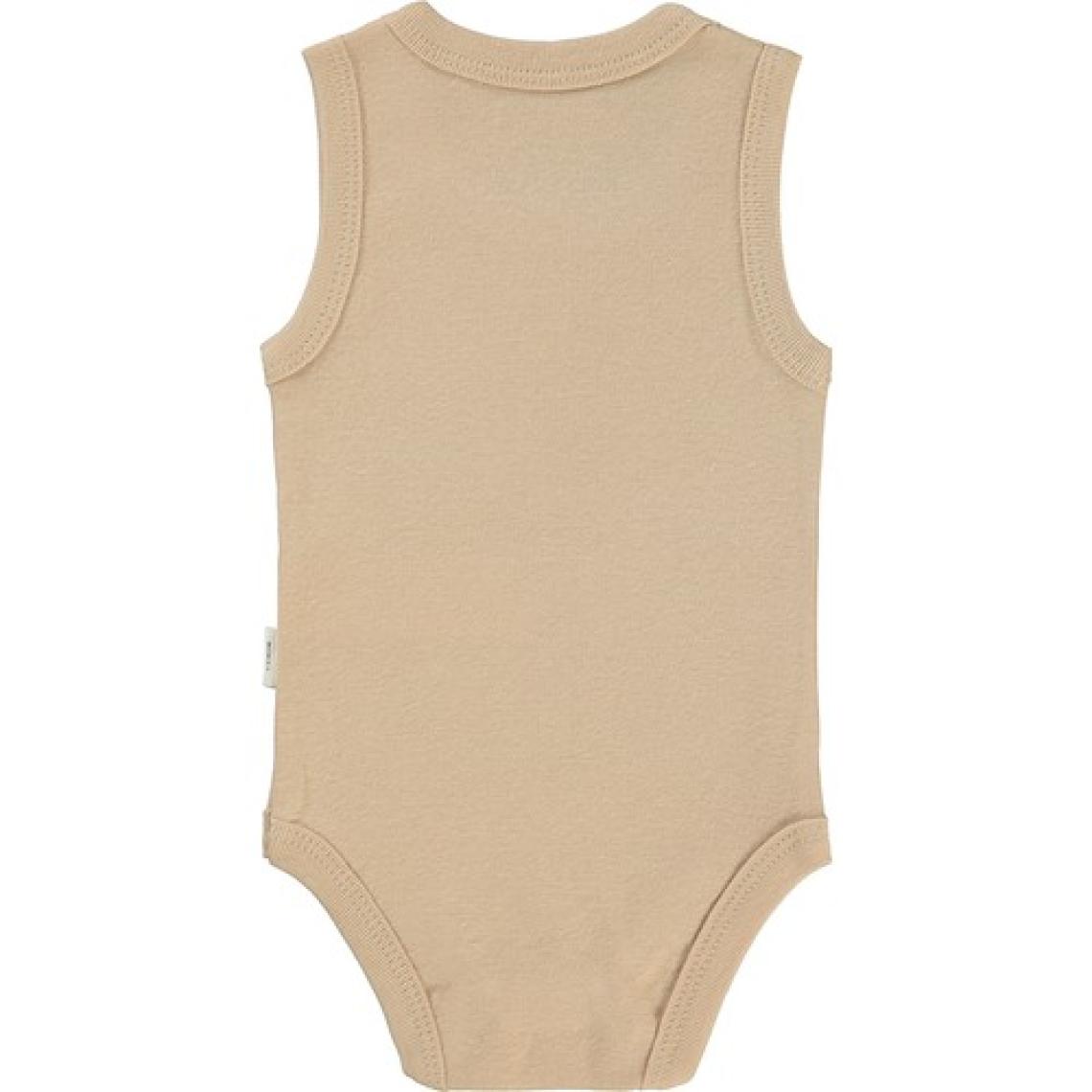 Civil Baby Erkek Bebek Çıtçıtlı Badi 1-36 Ay Sütlü Kahve