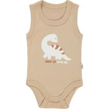 Civil Baby Erkek Bebek Çıtçıtlı Badi 1-36 Ay Sütlü Kahve