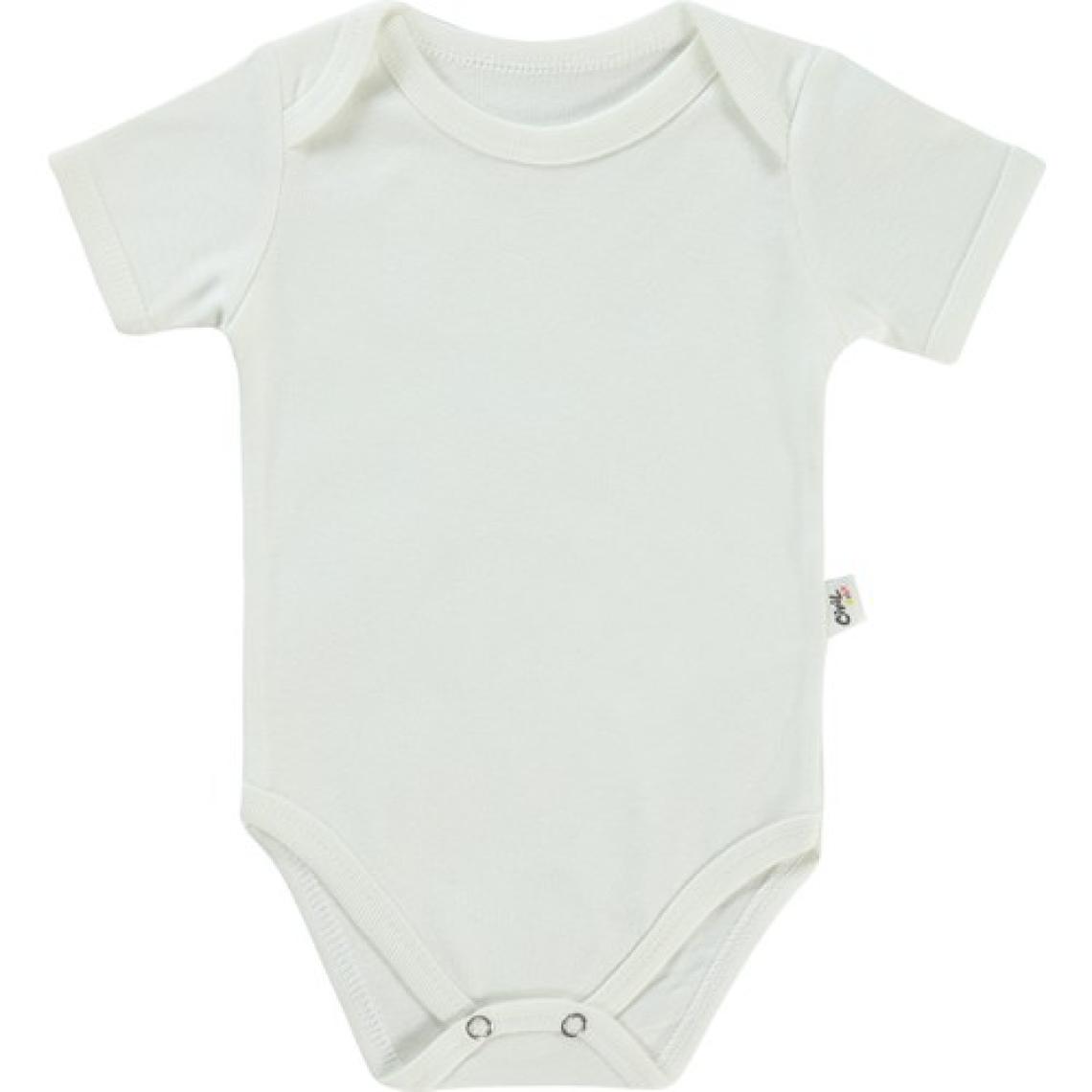 Civil Baby Bebek Çıtçıtlı Badi 3-9 Ay Beyaz