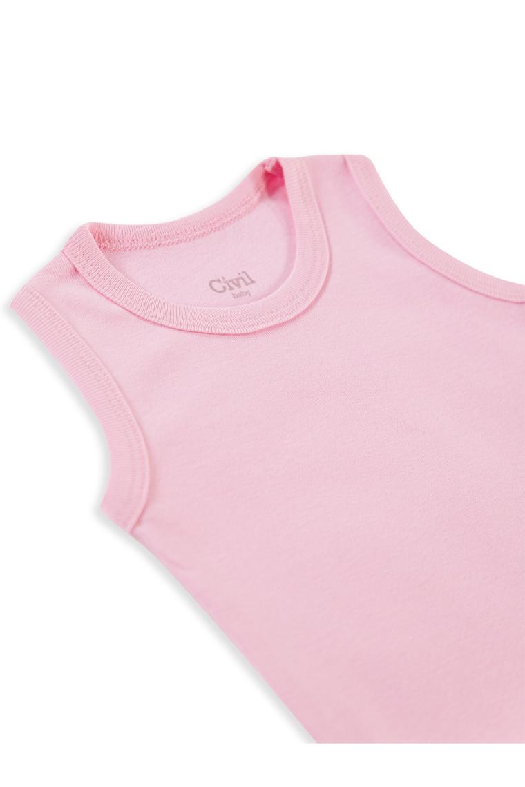 Civil Baby Bebek Çıtçıtlı Badi 3-9 Ay  Pembe