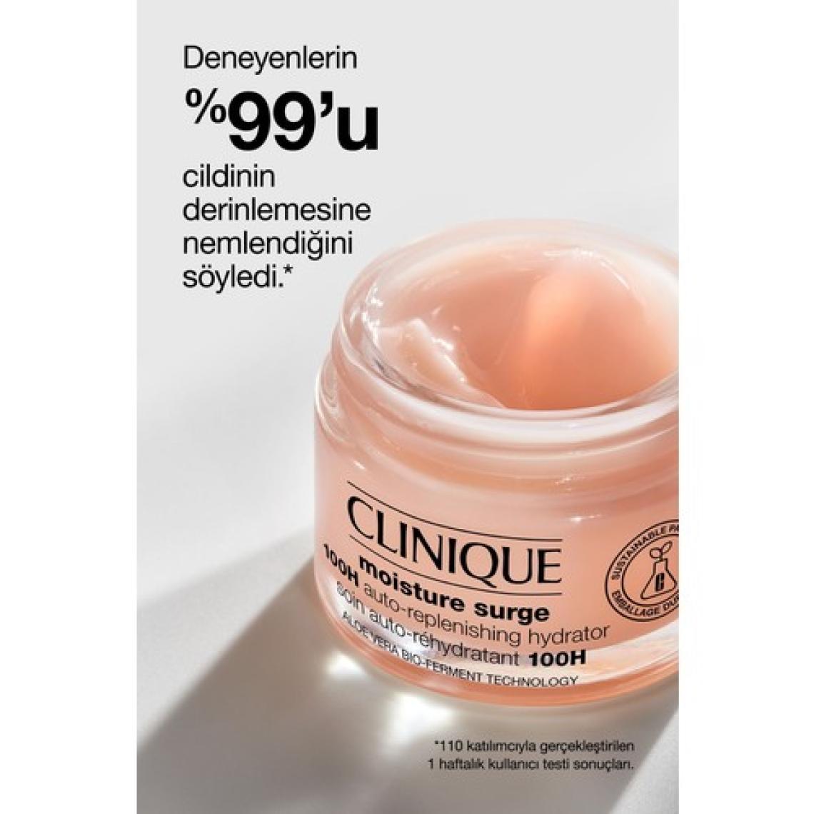Clinique Moisture Surge™ 100 Saat Etkili Nemlendirici Yüz Kremi 50ml | Aloe Vera BioFerment, Hyalüronik Asit