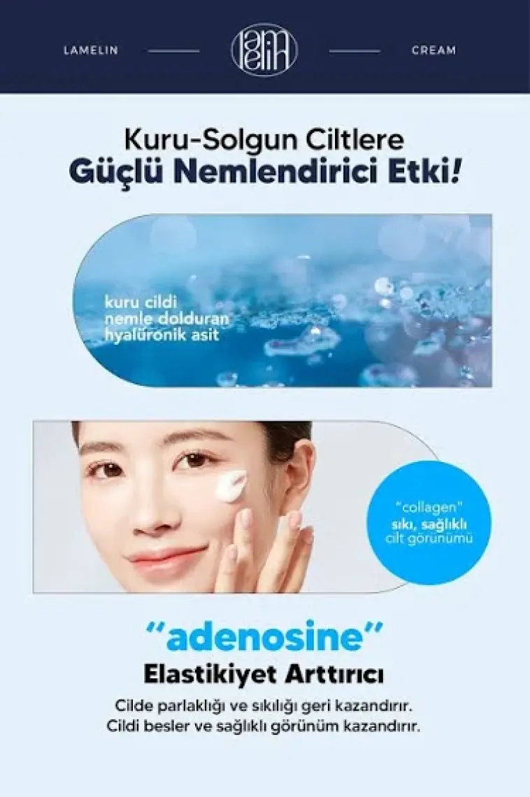 Lamelin Hyaluronic Acid Içeren Nemlendirici Yüz Bakım Kremi Lamelin Hyaluronic Pure Cream 50 ml