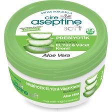 Cire Aseptine Soft Aloe Vera Özlü Rahatlatıcı Besleyici Prebiyotikli Krem 300 ml