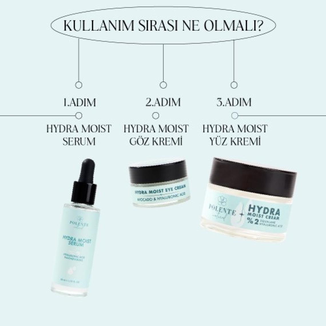 Polente Natural - Hydra Moist Cream - Hyalüronik Asit & Skualen İçeren Nemlendirici Krem 50 ml