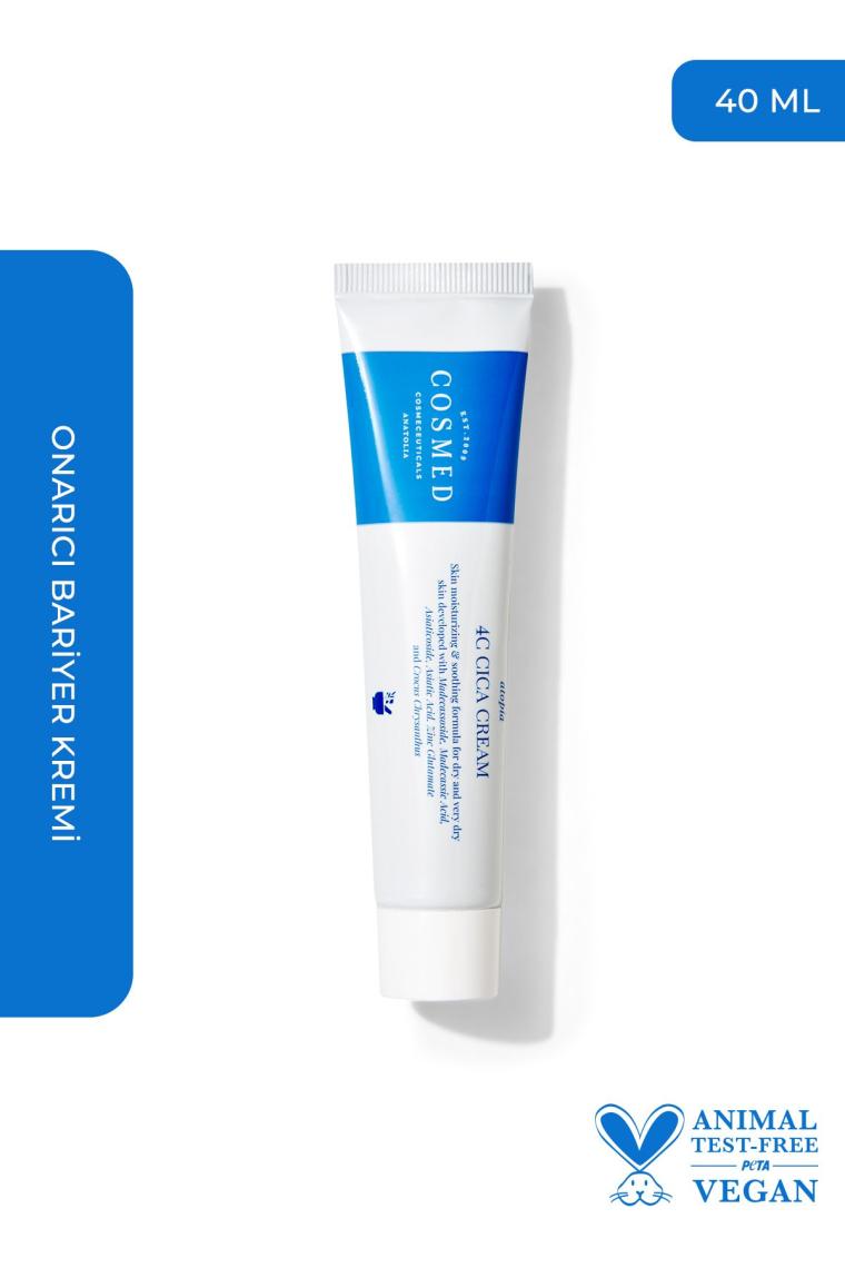 Cosmed Atopia 4C Cica Centella Cream 40 ML-Hasar Görmüş Ciltler İçin Yatıştırıcı Onarıcı Bariyer Krem