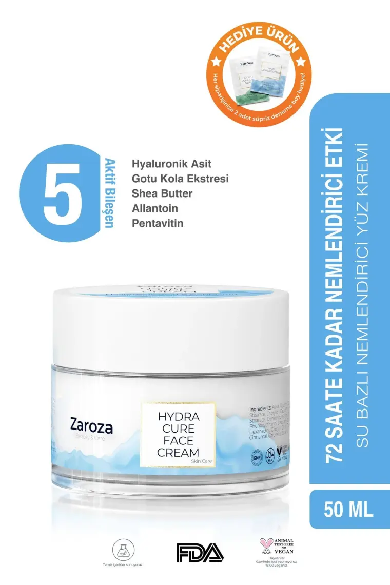 Zaroza Yoğun Nem Kremi Hyaluronic Asit & Pentavitin Kuru Ciltler 50 ml