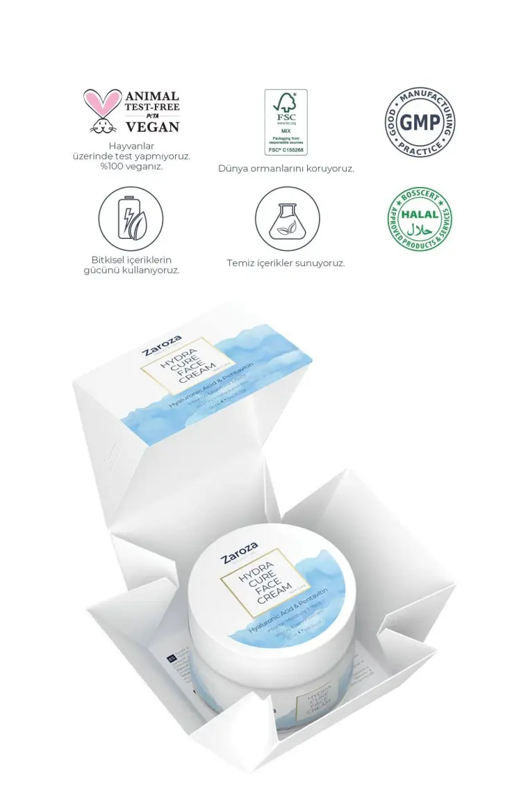 Zaroza Yoğun Nem Kremi Hyaluronic Asit & Pentavitin Kuru Ciltler 50 ml