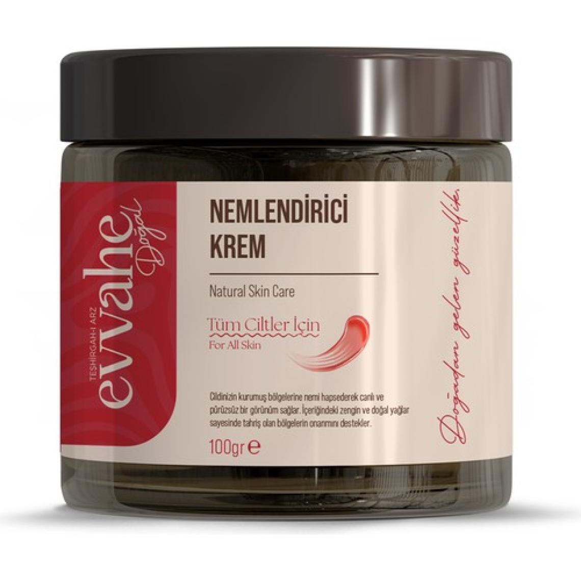 Evvahe Doğal Nemlendirici Krem - Balmumu, Hindistan Cevizi Yağı ve Zeytinyağı ile, 100 ml