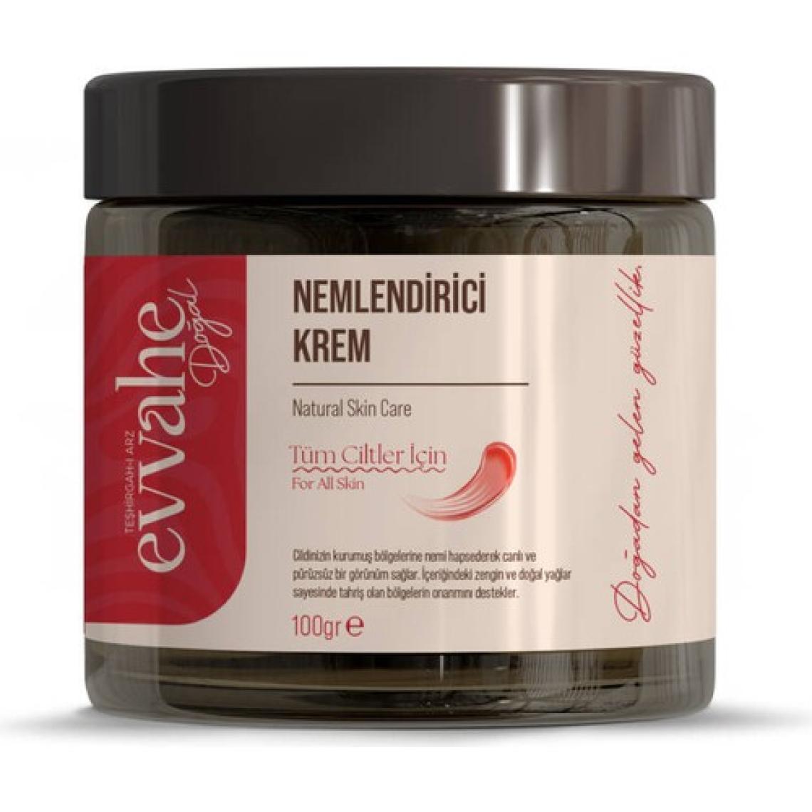 Evvahe Doğal Nemlendirici Krem - Balmumu, Hindistan Cevizi Yağı ve Zeytinyağı ile, 100 ml