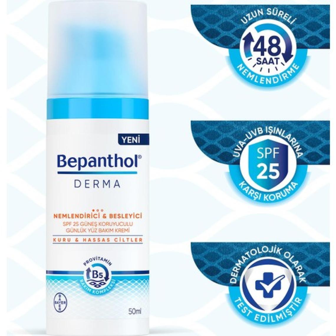 Derma Nemlendirici Ve Besleyici Spf 25 Günlük Yüz Bakım Kremi 50 ml - Günlük Yoğun Nemlendirici