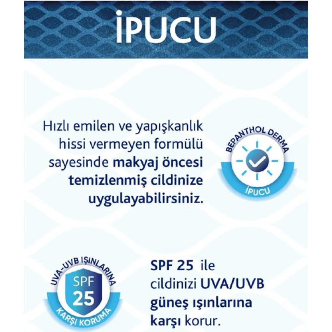 Derma Nemlendirici Ve Besleyici Spf 25 Günlük Yüz Bakım Kremi 50 ml - Günlük Yoğun Nemlendirici