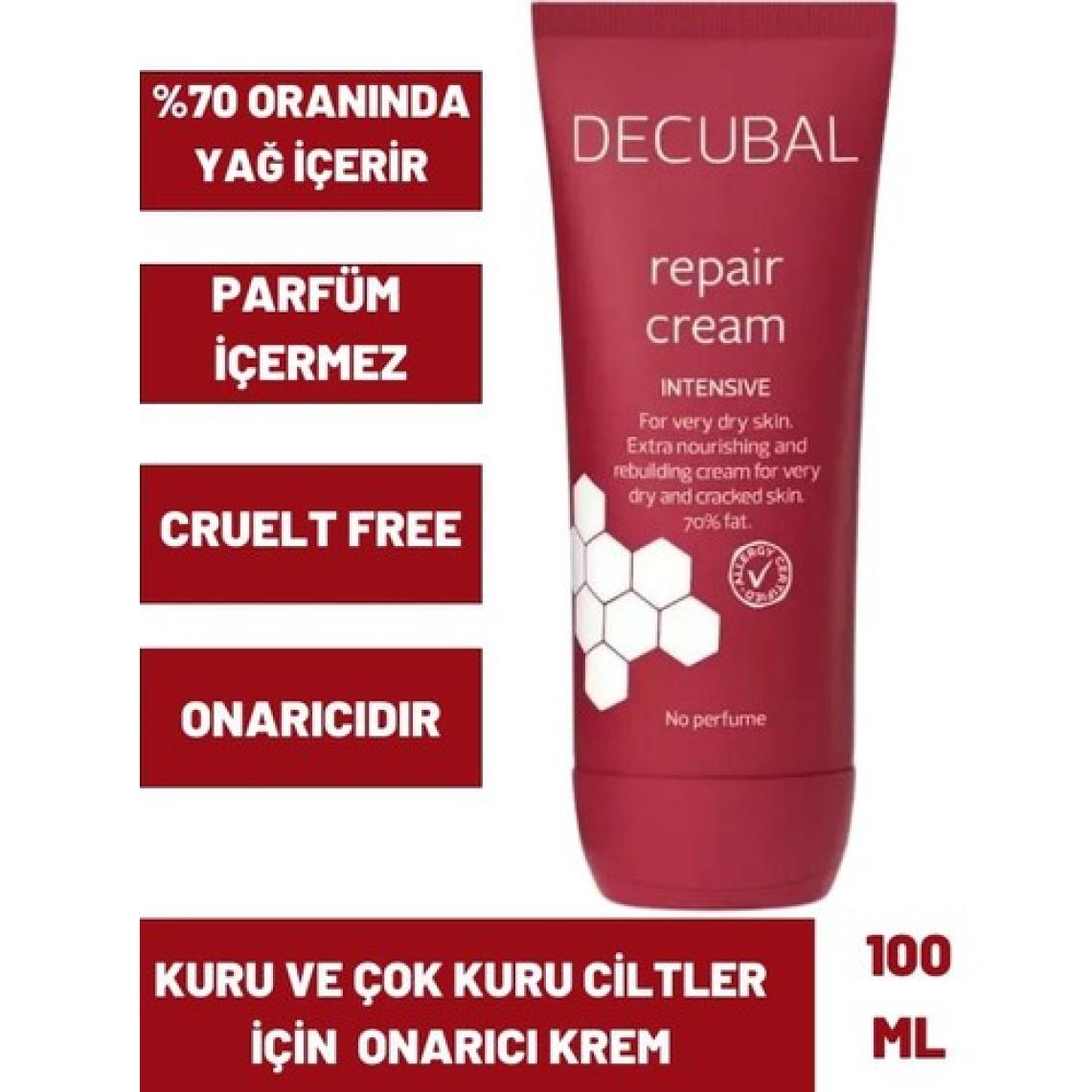 Decubal Çok Kuru ve Hasarlı Ciltler Için Ekstra Besleyici 100 ml Onarıcı Krem