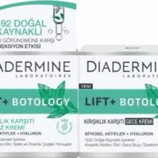 Diadermine Lift+ Botology Gündüz ve Gece Kremi - Bitkisel İçerikli Nemlendirici, 2×50 ml, Tüm Cilt Tipleri için Pürüzsüzleştirici Etkili