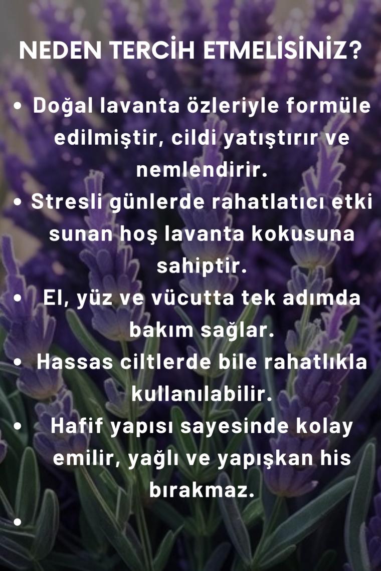 Naturix Lavanta Özlü Organik Nemlendirici El Yüz Vücut Bakım Kremi 250 ml