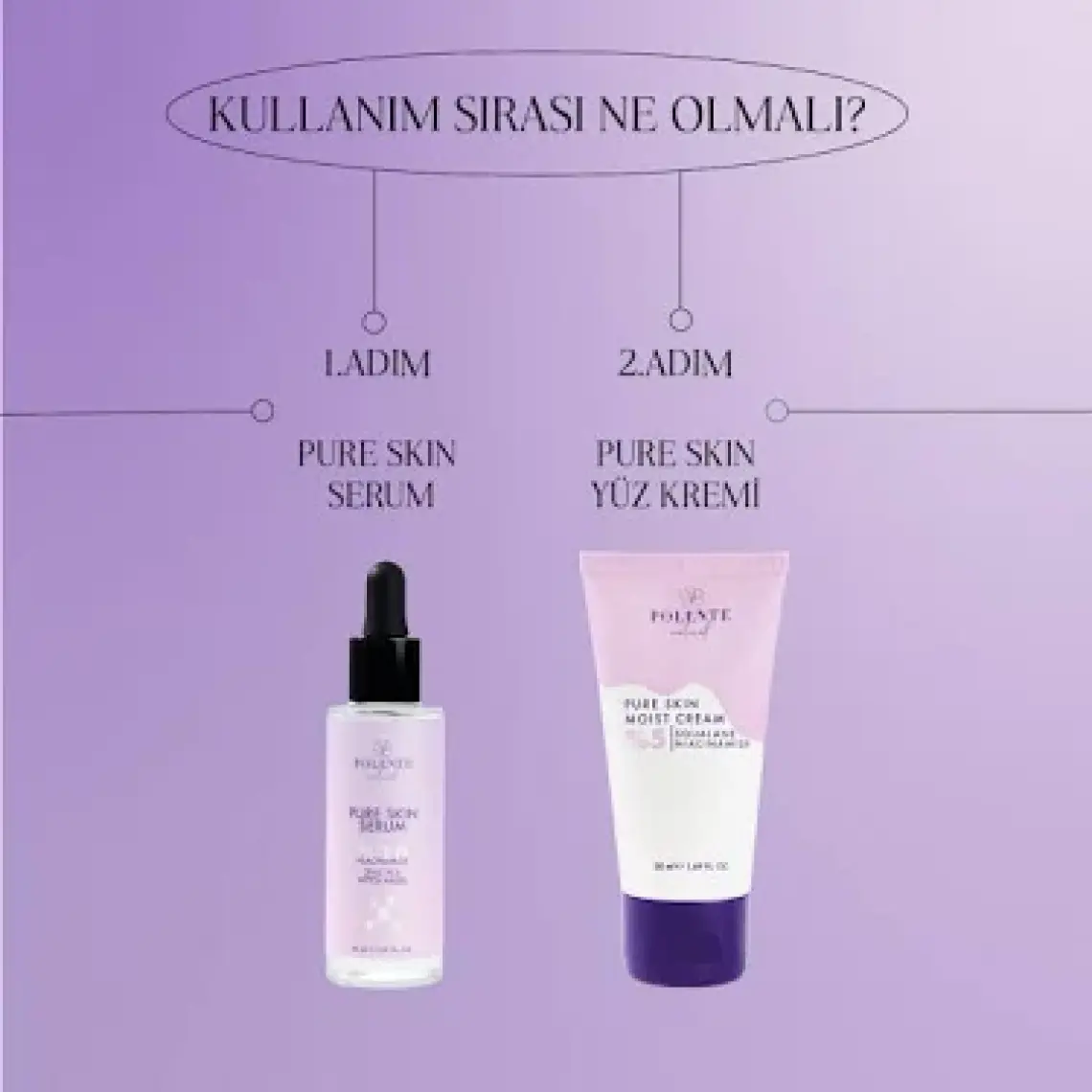 Polente Natural Pure Skin Moist Cream - %5 Niacinamide İçeren Nemlendirici Krem 50 ml