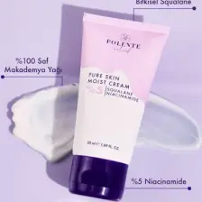 Polente Natural Pure Skin Moist Cream - %5 Niacinamide İçeren Nemlendirici Krem 50 ml