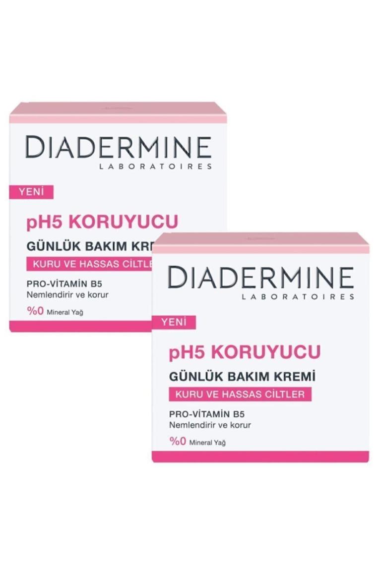 Diadermine Nemlendirici Bakım Kremi (Kuru Ve Hassas Ciltler İçin) 50 ml x 2 Adet