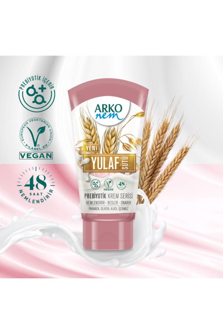 Arko Nem Prebiyotik Krem Serisi Yulaf Sütü 60 ml El ve Vücut Kremi