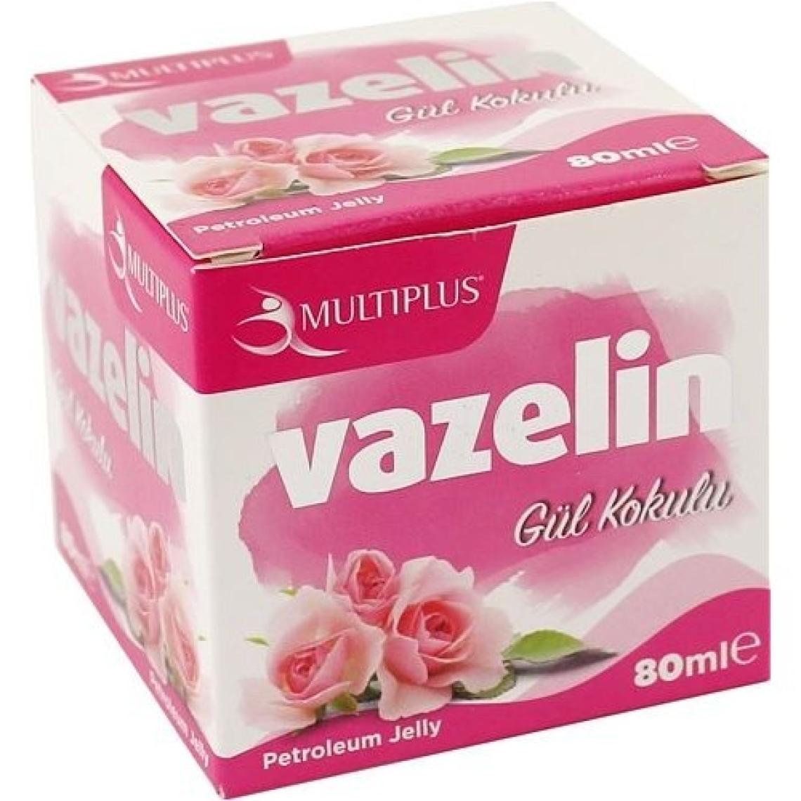 Multiplus Doğal Katı Renkli Gül Kokulu Pembe Vazelin 80 ml