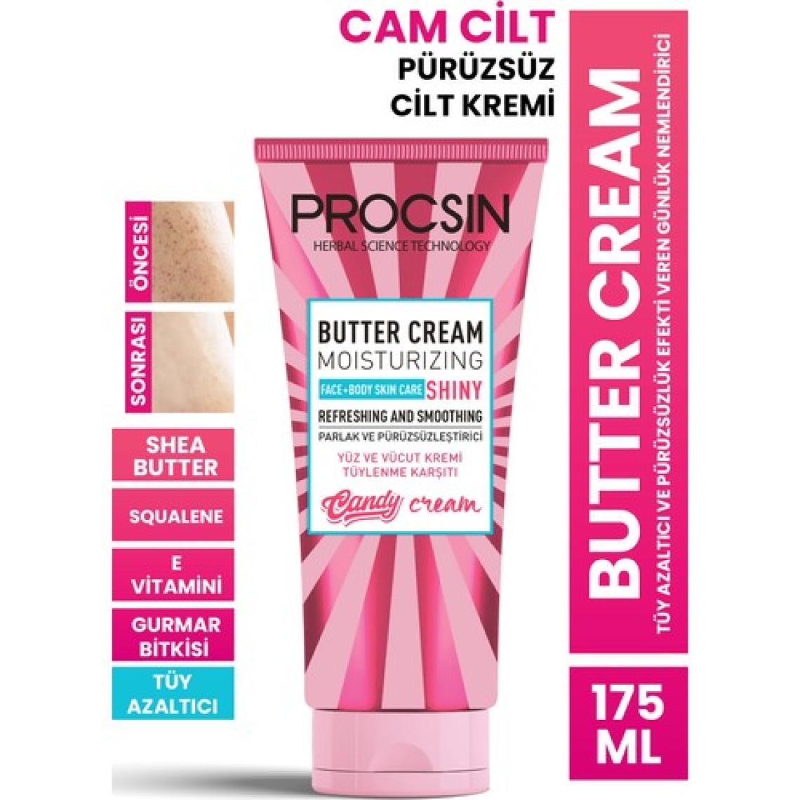 PROCSIN Butter Cream Tüy Azaltıcı ve Pürüzsüzlük Efekti Veren Günlük Nemlendirici 175 ML